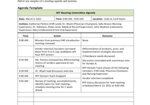 Templates for Minutes Of Meetings and Agendas Sample Staff Meeting Agendas and Minutes Free Download