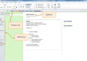 Templates for Onenote 2010 Gtd with Outlook 2010 and Onenote 2010 Overview