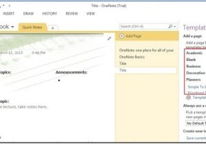 Templates for Onenote 2013 Onenote 2013 Templates Make Note Taking Easier Across