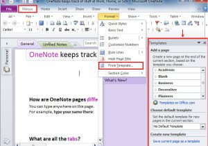 Templates for Onenote 2013 where is Templates In Microsoft Onenote 2010 2013 and 2016
