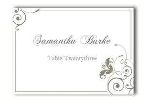 Templates for Place Cards for Weddings Place Cards Wedding Place Card Template Diy Editable