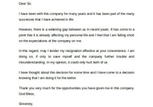 Templates for Resignation Letters Short Notice 7 Resignation Letters Short Notice Sample Templates