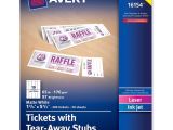 Templates for Tickets with Stubs 7 Best Images Of Avery Raffle Tickets Printable Avery