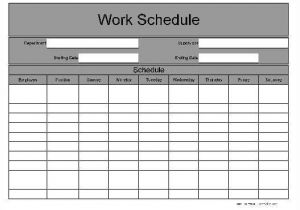 Templates for Work Schedules 9 Daily Work Schedule Templates Excel Templates