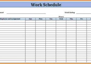 Templates for Work Schedules Work Schedule Template Weekly Schedule All form Templates