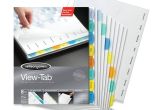 Templates Wilson Jones 8 Tabs Wilson Jones View Tab Reinforced Translucent Paper Divider