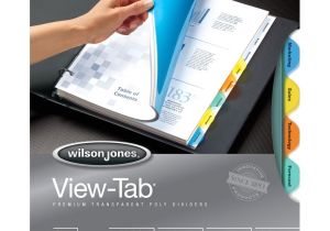 Templates Wilson Jones 8 Tabs Wilson Jones View Tab Transparent Dividers Wlj55063