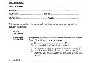 Temporary Contract Of Employment Template 6 Job Contract Samples Templates Pdf Doc