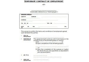 Temporary Contract Of Employment Template 6 Temporary Employment Agreement Templates Pdf Google