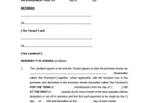 Tenancy Contract Template Uk Sample Tenancy Agreement Template 9 Free Documents In