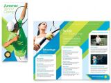 Tennis Brochure Template Tennis Club Camp Tri Fold Brochure Template Design
