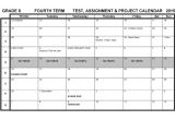 Term Calendar Template Camps Bay High School Cbhs Tests Projects assignments