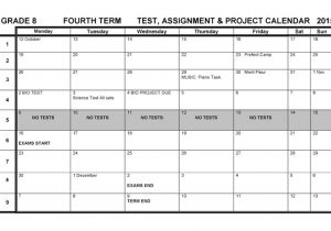 Term Calendar Template Camps Bay High School Cbhs Tests Projects assignments