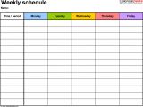 Term Calendar Template Weekly Schedule Template for Word Version 1 Landscape 1