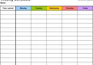 Term Calendar Template Weekly Schedule Template for Word Version 1 Landscape 1