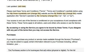 Terms and Conditions for Online Shop Template 9 Terms and Conditions Samples Sample Templates