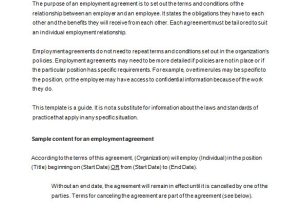 Terms Of Employment Contract Template 18 Job Contract Templates Word Pages Docs Free
