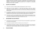 Terms Of Employment Contract Template Employment Contract Template 15 Free Sample Example
