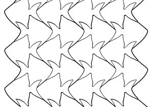 Tessellating Shapes Templates Escher Fish Tessellations Templates Escher Maurits