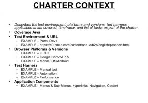 Test Charter Template Qa Exploratory Test Charter Template