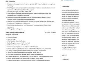 Test Engineer Resume Test Engineer Resume Samples and Templates Visualcv