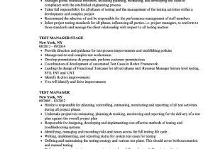 Test Manager Resume Template Test Manager Resume Samples Velvet Jobs