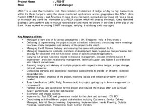 Test Manager Resume Template Uat Project Manager Resume Free Professional Resume