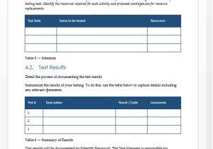Testing Procedures Template Acceptance Test Plan Template 21 Page Ms Word