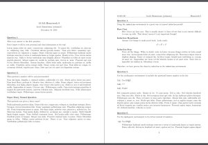 Tex Document Template the Latex Homework Document Class Bits bytes and Words