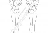 Textiles Body Templates V71 Back View Fashion Figure Template Designers Nexus