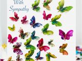 Thank You and Sympathy Card butterfly with Sympathy Card Premium butterfly Range