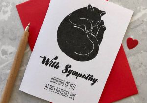 Thank You and Sympathy Card Cat Loss Sympathy Card