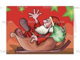 Thank You at Christmas Card Funny Santa Claus Christmas Card Modern Christmas Cards