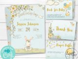 Thank You Baby Card Wording Sweet Bunny Baby Boy Shower Invitation Diaper Raffle Book
