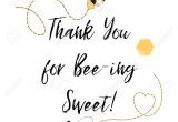 Thank You Birthday Card Wording Text Thank You for Being Sweet with Bee Honey Cute Card