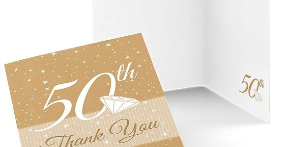 Thank You Card after Farewell Party 50th Anniversary Wedding Anniversary Thank You Cards 8