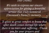 Thank You Card after Funeral Funeral Thank You Notes Funeral Thank You Card Wording for