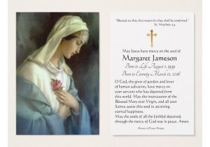 Thank You Card after Funeral Virgin Mary Catholic Funeral Memorial Holy Card Zazzle
