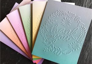 Thank You Card and Gift assorted Thank You Cards Set Of 6 Embossed Thank You Note
