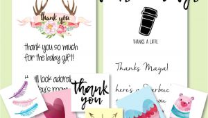Thank You Card Baby Gift Baby Shower Hostess Gifts Printable Thank You Cards Thank