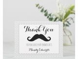 Thank You Card Baby Gift Mustache Little Man Baby Shower Thank You Card Zazzle Com