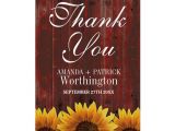 Thank You Card Background Image Country Barn Wood Rustic Sunflower Thank You Cards Zazzle