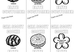 Thank You Card Coloring Page Girl Scout Cookie Thank You Coloring Magnet Printable Print