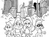 Thank You Card Coloring Page the Smurfs In town Coloring Pages for Kids Printable Free