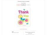 Thank You Card Email Template Colorful Thank You Card with butterflies Invitations