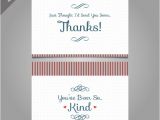 Thank You Card Email Template Thank You Card Template Vector Vector Free Download
