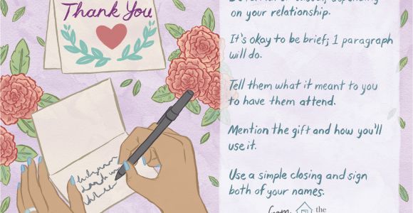 Thank You Card Etiquette Wedding Wedding Thank You Note Wording Examples
