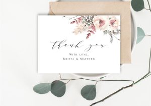 Thank You Card Examples Wedding Thank You Cards Template Wedding Inserts 100 Editable Text