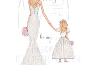 Thank You Card Flower Girl Wording Flower Girl Junior Bridesmaid Proposal Card Will You Be My