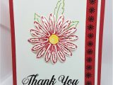 Thank You Card Flower Images Real Red Daisy Delight Quick Easy Thank You Card Using